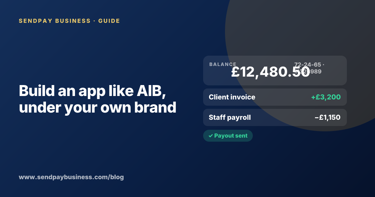A founder planning a digital account app with a branded card like AIB