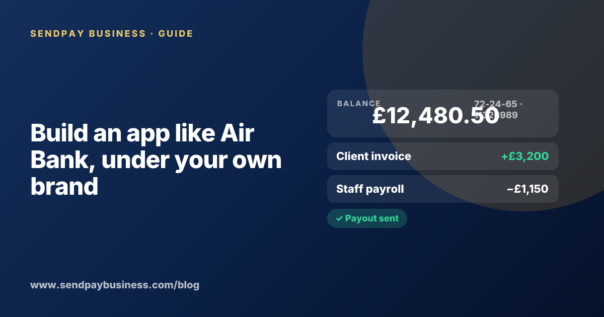 A founder planning a digital account app with a branded card like Air Bank