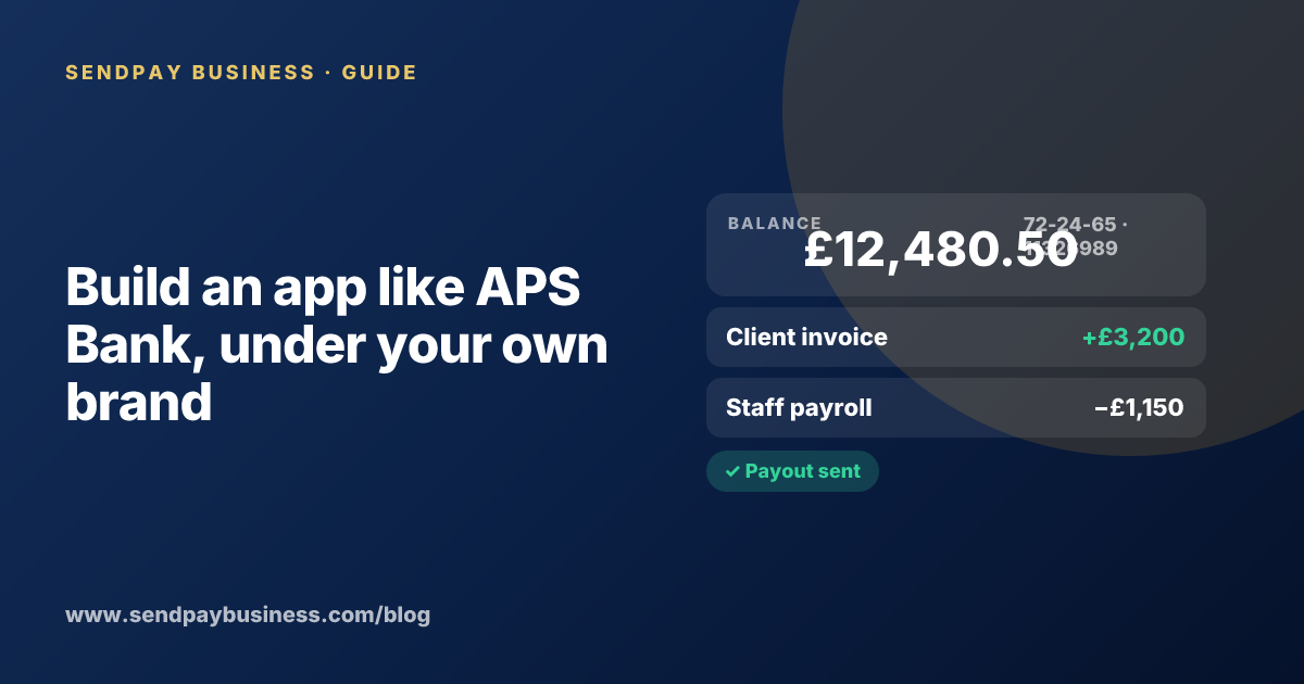 A founder planning a digital account app with a branded card like APS Bank