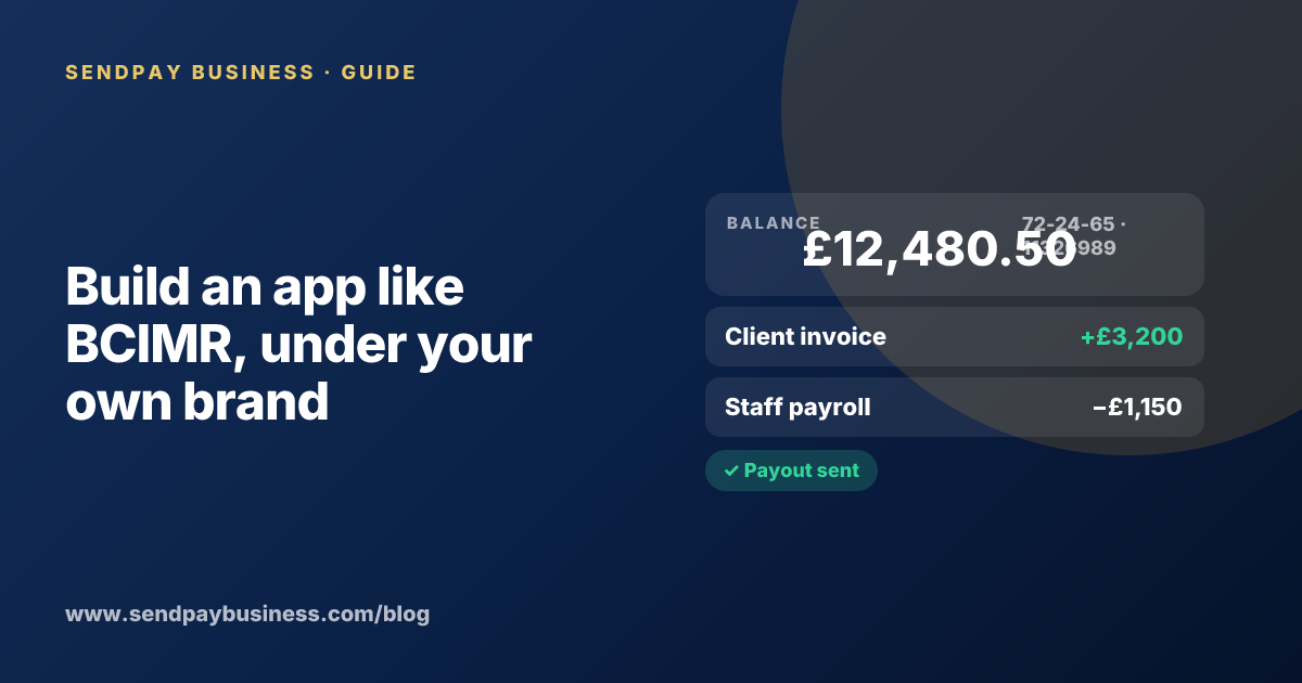 A founder planning a digital account app with a branded card like BCIMR