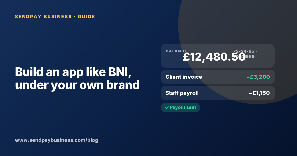 A founder planning a digital account app with a branded card like BNI