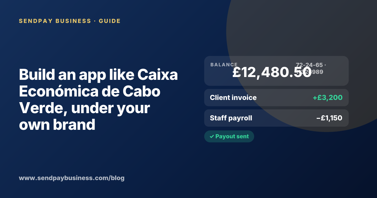 A founder planning a digital account app with a branded card like Caixa Económica de Cabo Verde