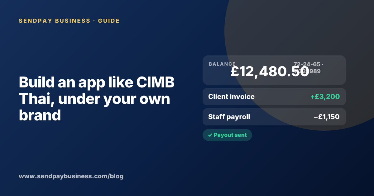 A founder planning a digital account app with a branded card like CIMB Thai