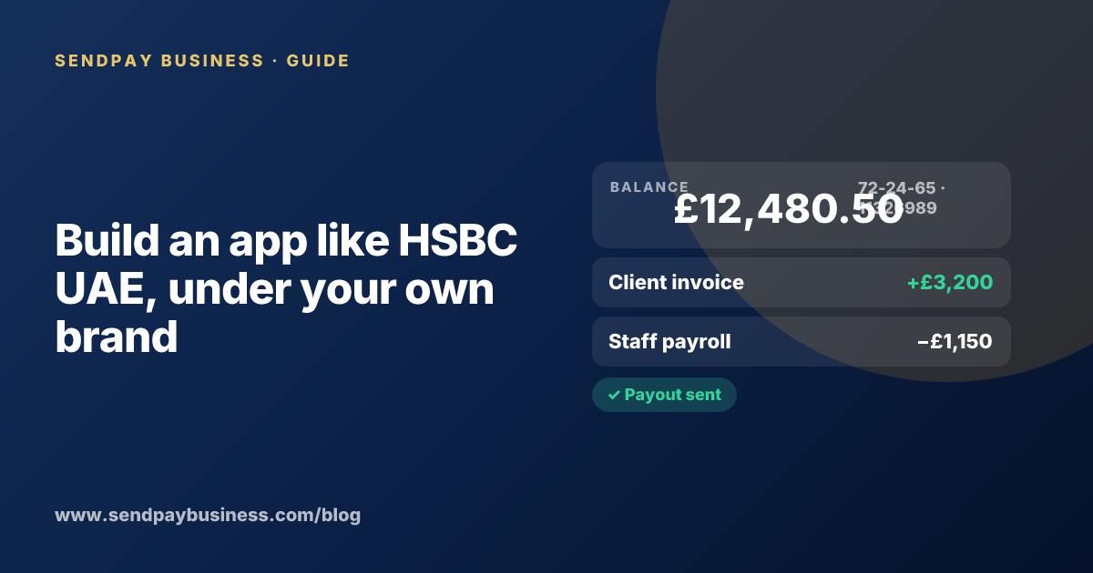 A founder planning a digital account app with a branded card like HSBC UAE