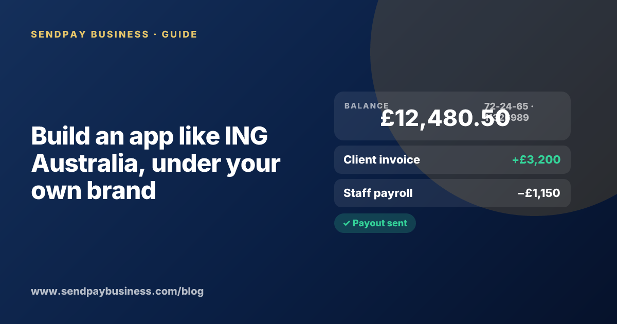 A founder planning a digital account app with a branded card like ING Australia