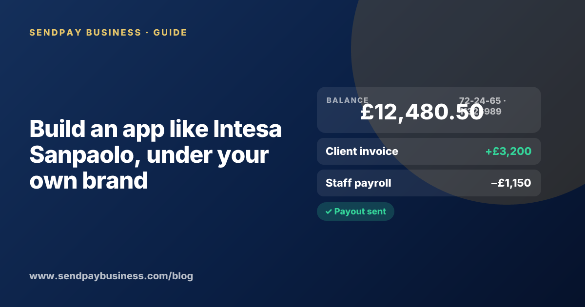 A founder planning a digital account app with a branded card like Intesa Sanpaolo