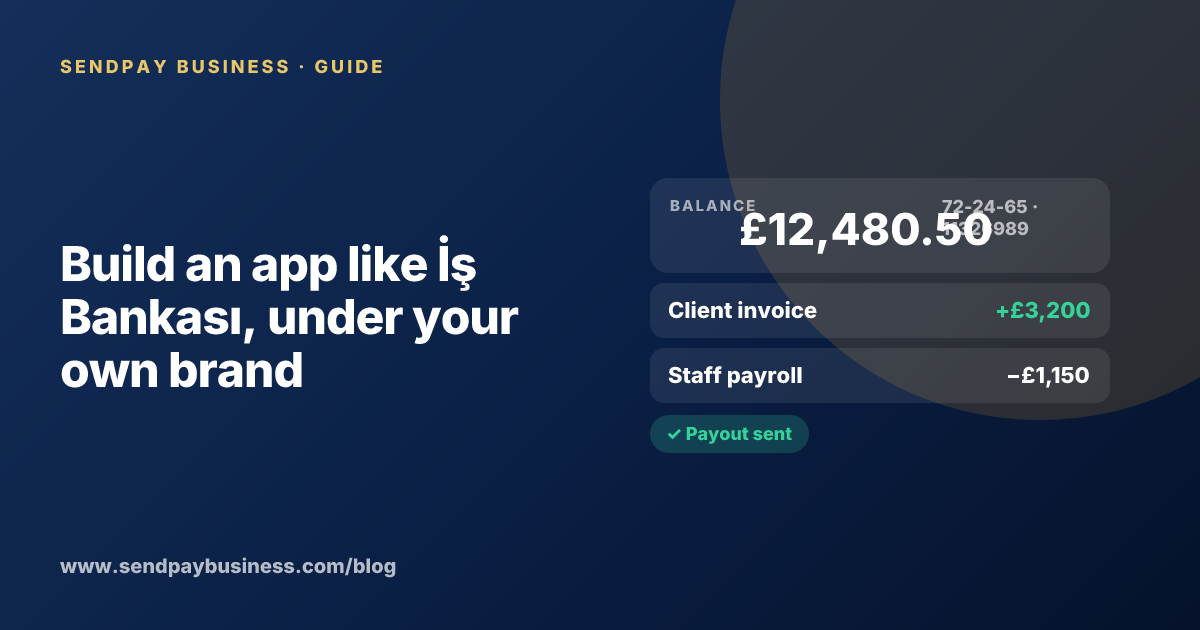 A founder planning a digital account app with a branded card like İş Bankası