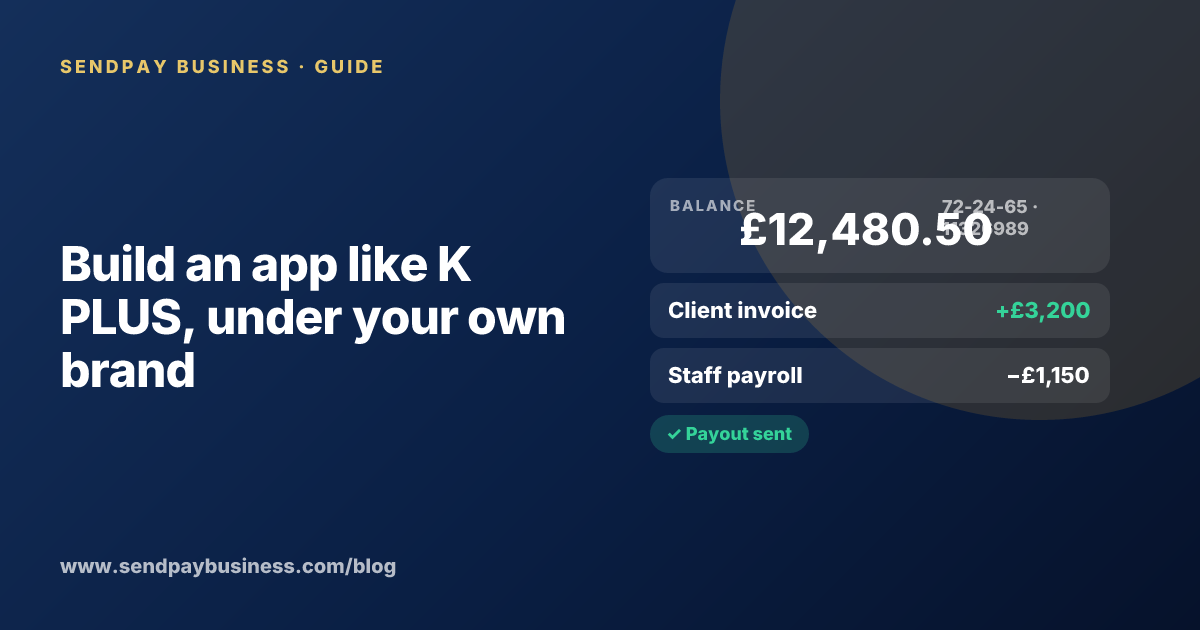 A founder planning a digital account app with a branded card like K PLUS