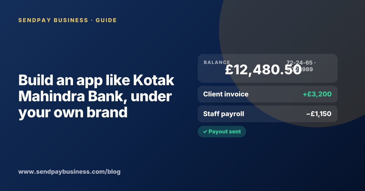 A founder planning a digital account app with a branded card like Kotak Mahindra Bank