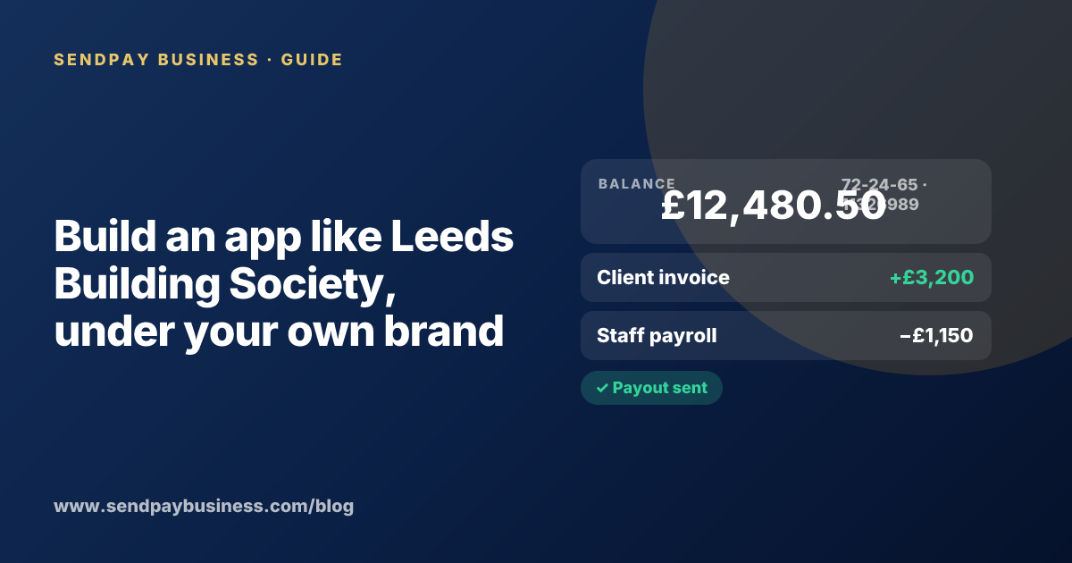A founder planning a digital account app with a branded card like Leeds Building Society