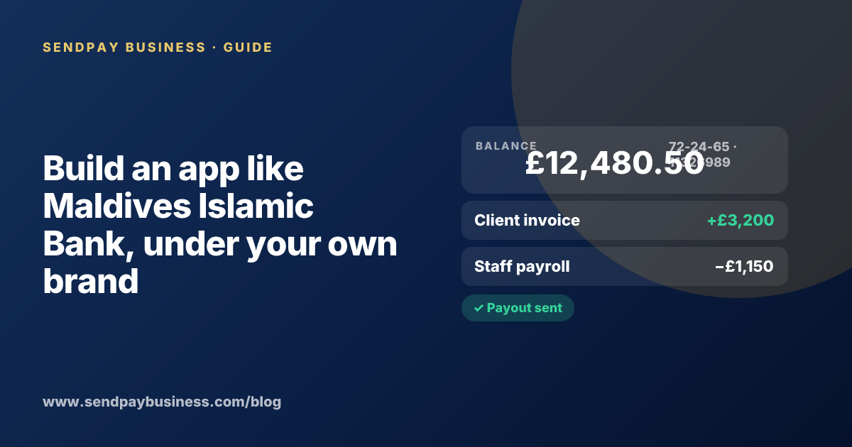 A founder planning a digital account app with a branded card like Maldives Islamic Bank