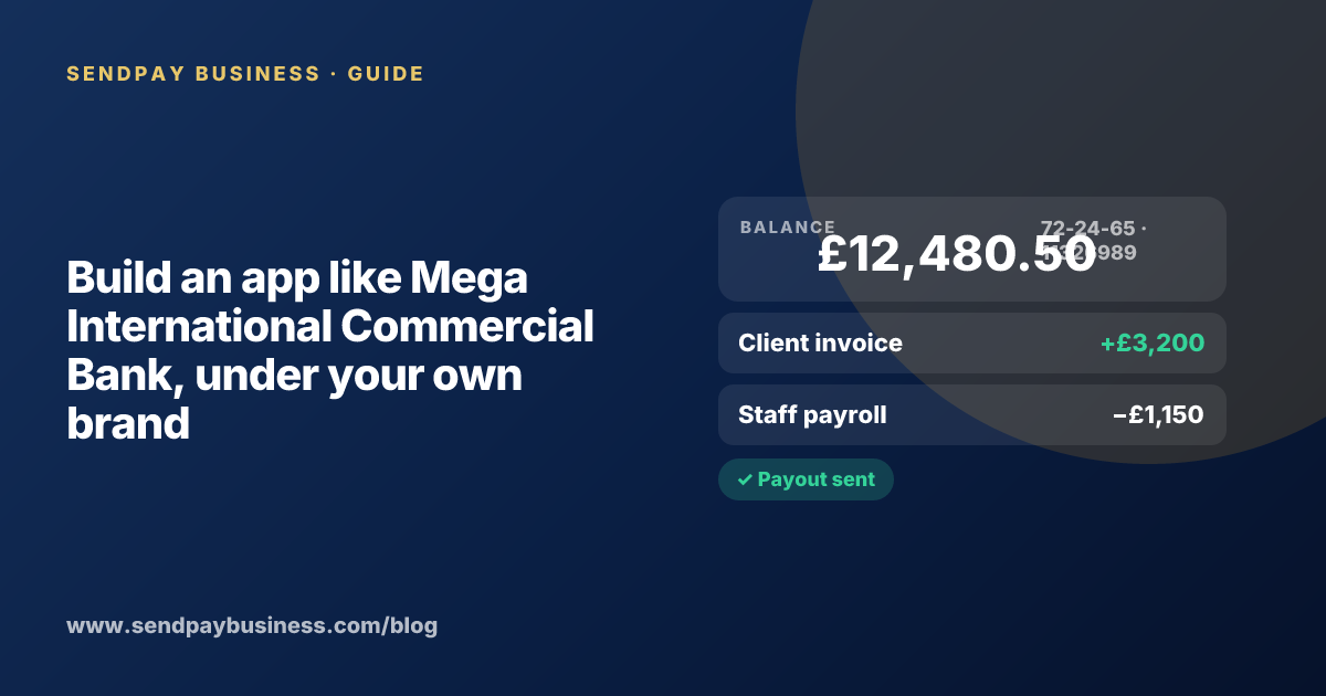 A founder planning a digital account app with a branded card like Mega International Commercial Bank