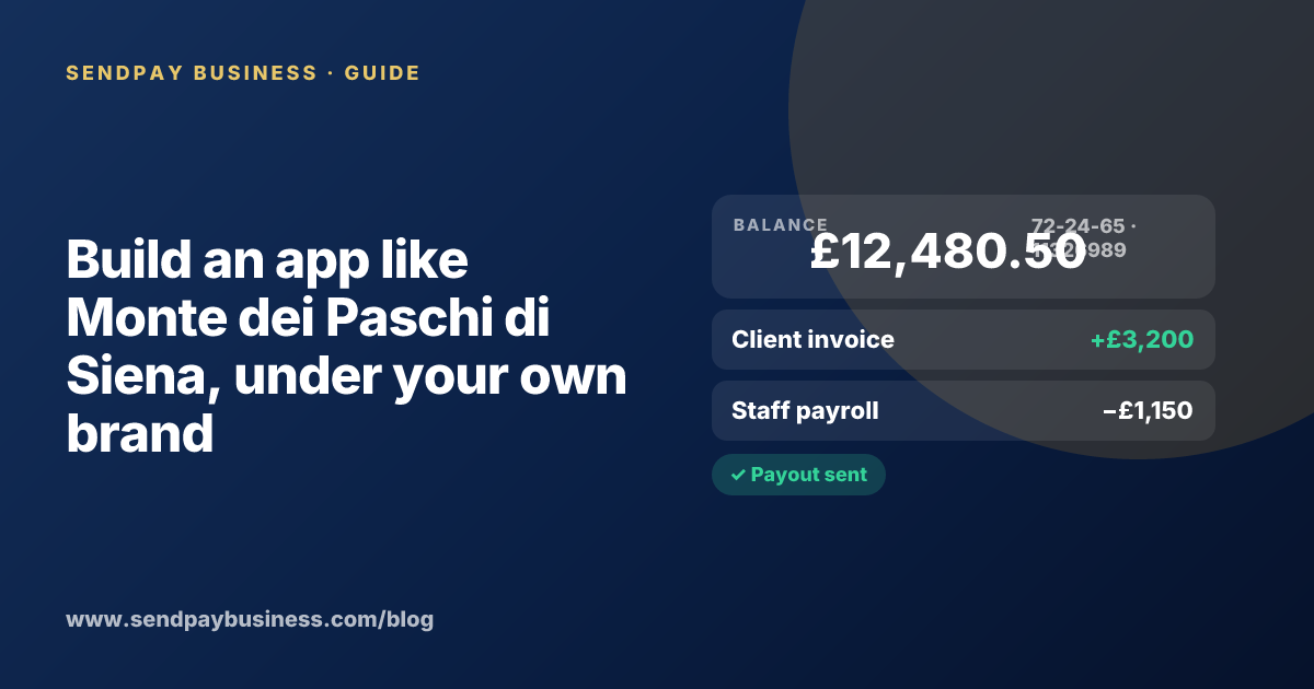 A founder planning a digital account app with a branded card like Monte dei Paschi di Siena