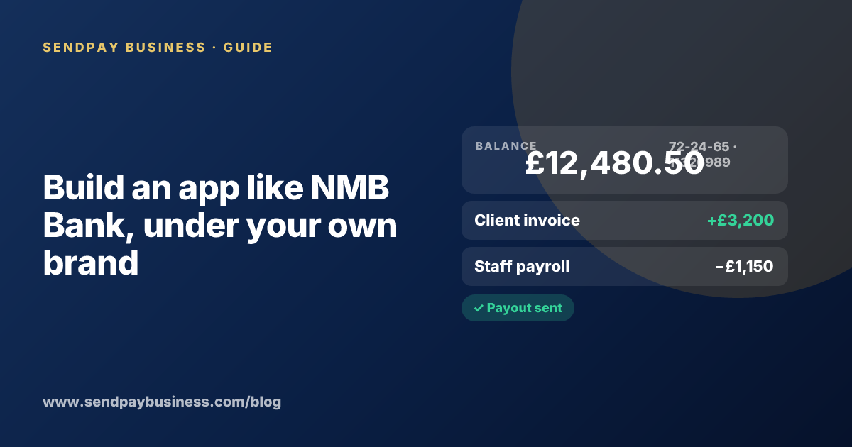 A founder planning a digital account app with a branded card like NMB Bank