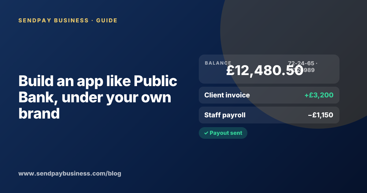 A founder planning a digital account app with a branded card like Public Bank