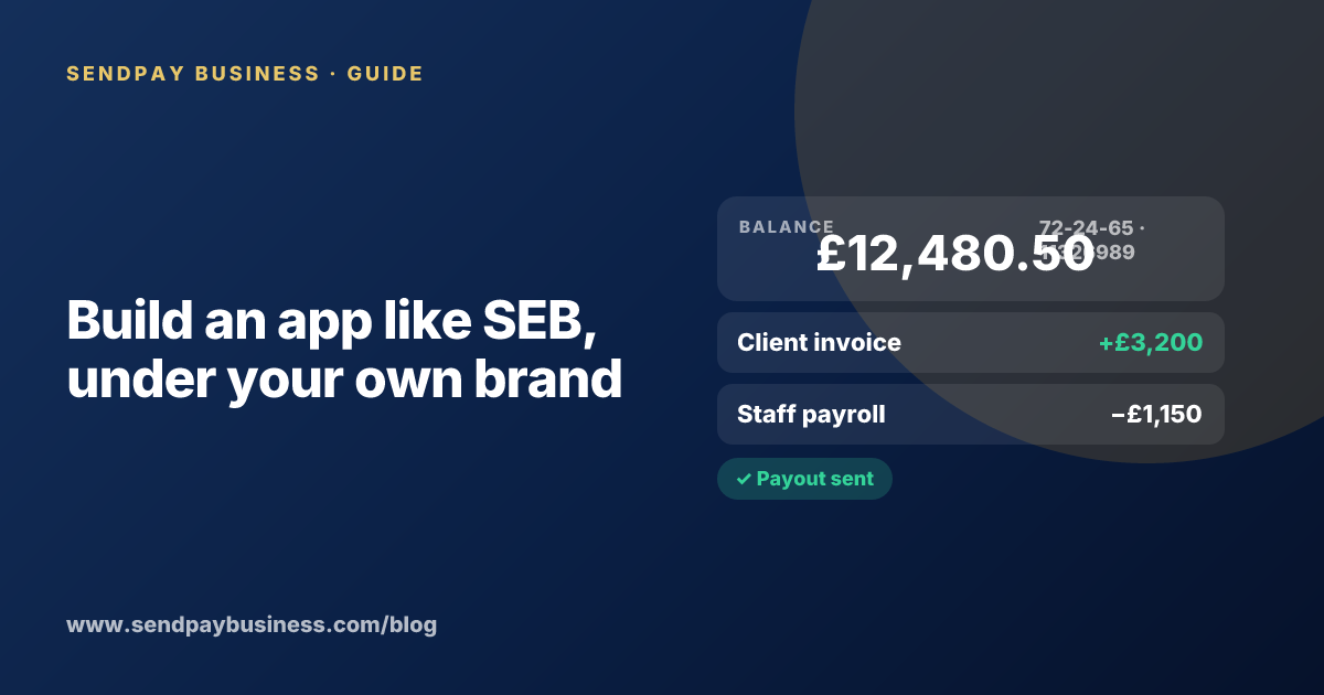 A founder planning a digital account app with a branded card like SEB