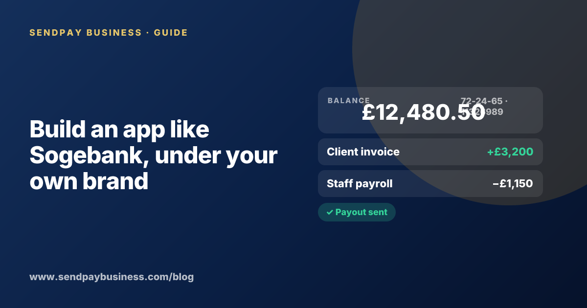 A founder planning a digital account app with a branded card like Sogebank