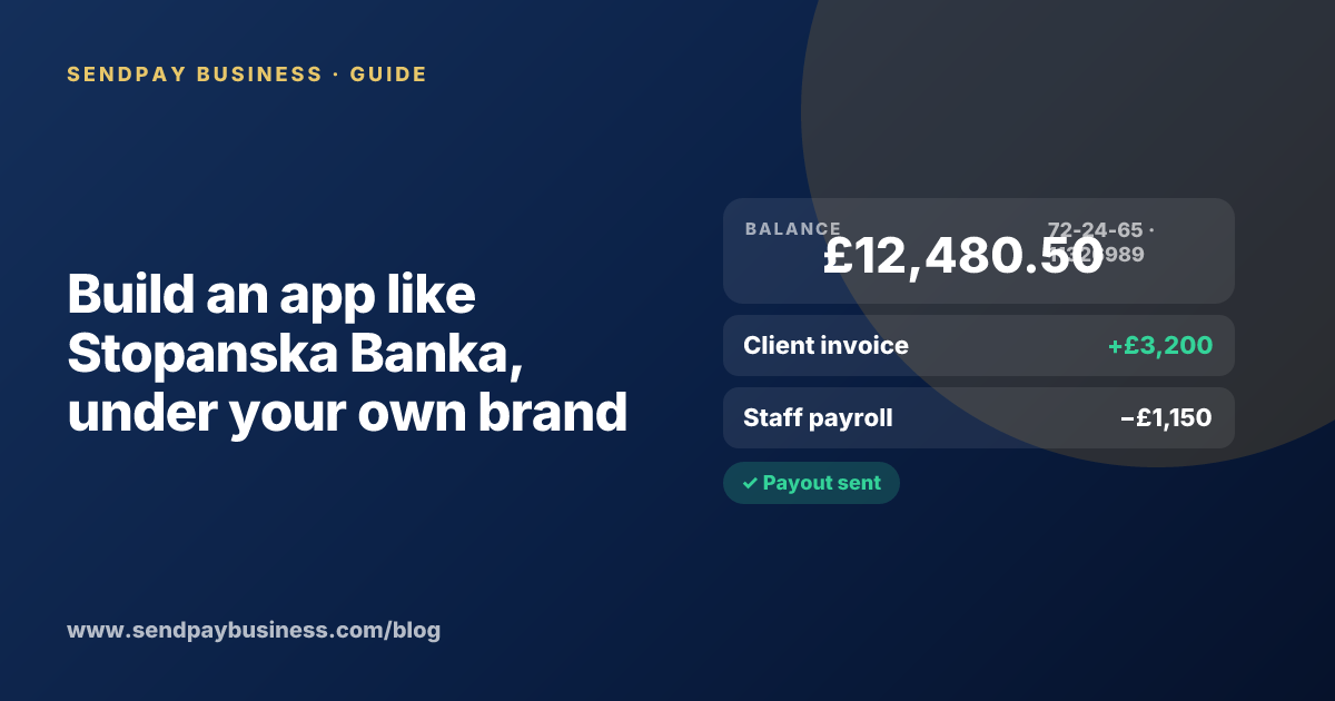 A founder planning a digital account app with a branded card like Stopanska Banka