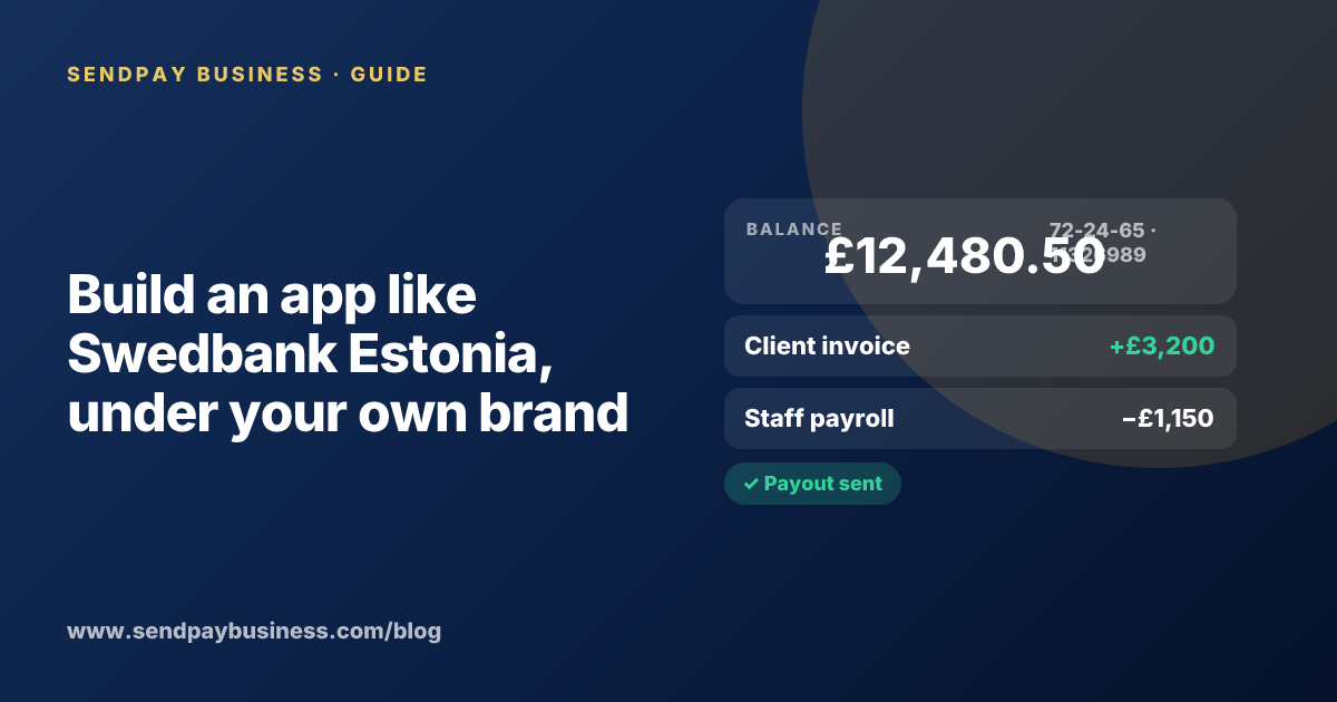 A founder planning a digital account app with a branded card like Swedbank Estonia