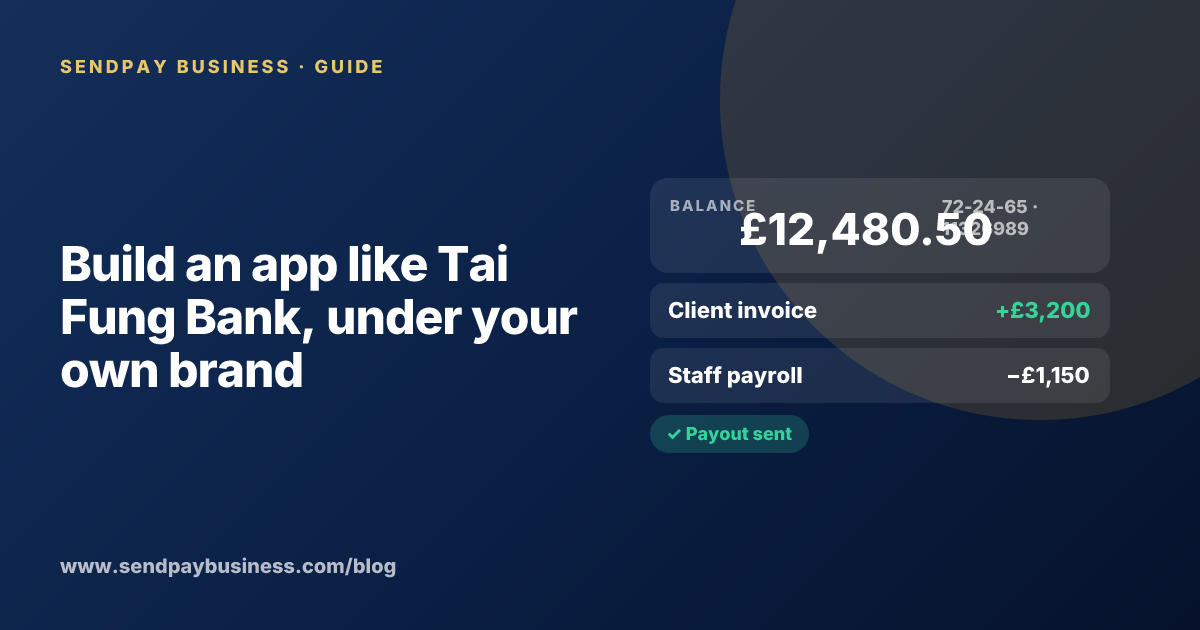 A founder planning a digital account app with a branded card like Tai Fung Bank
