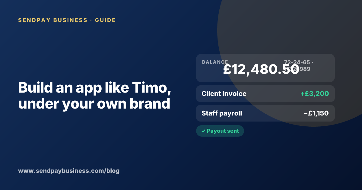 A founder planning a digital account app with a branded card like Timo
