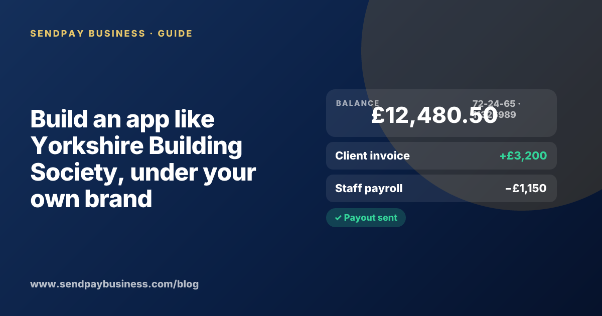 A founder planning a digital account app with a branded card like Yorkshire Building Society
