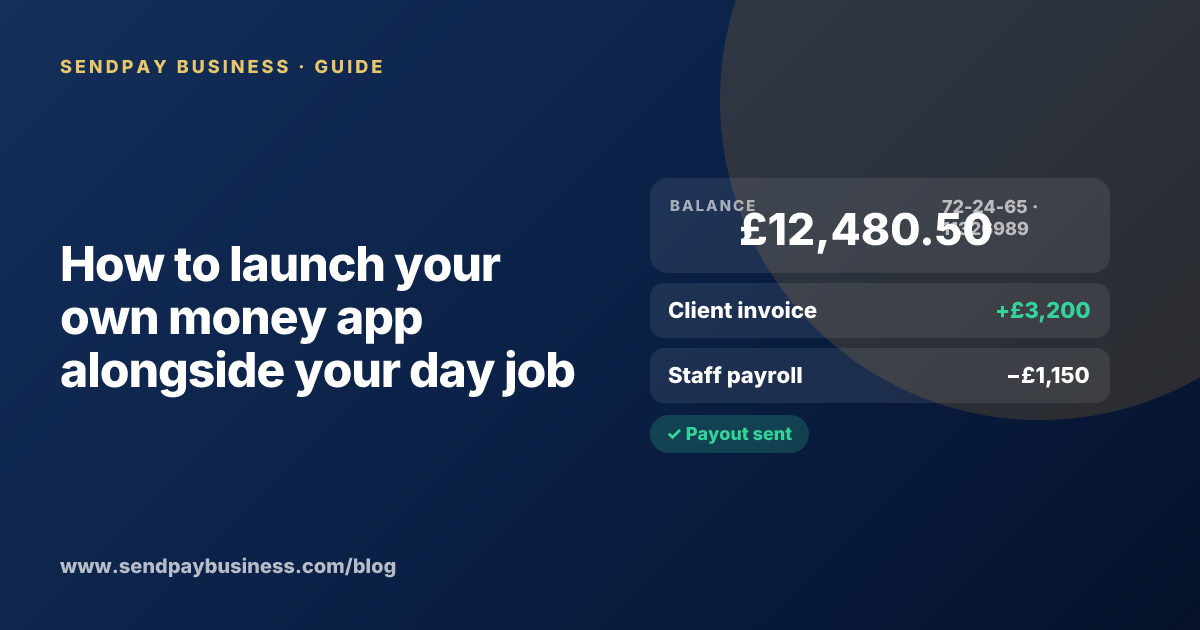 A founder planning the launch of their own money app