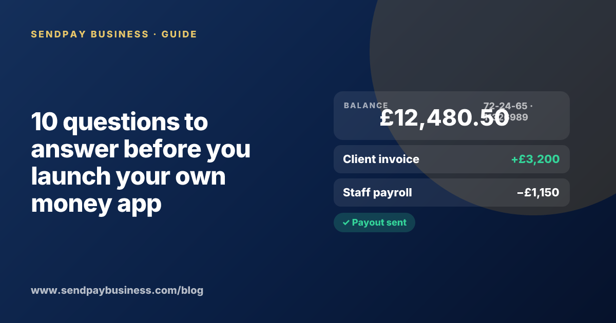 A founder planning the launch of their own money app