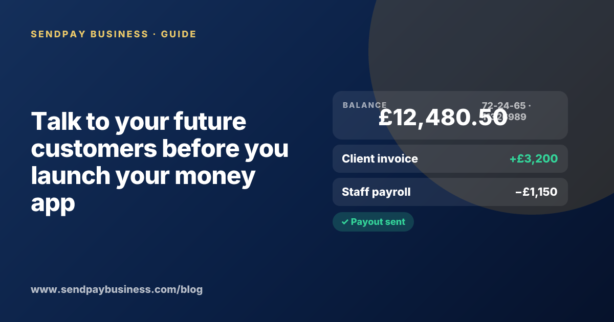 A founder planning the launch of their own money app