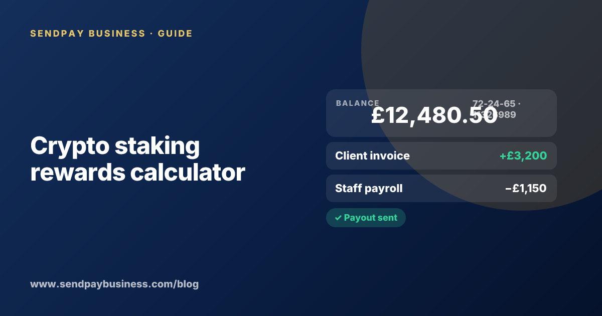 Crypto staking rewards calculator