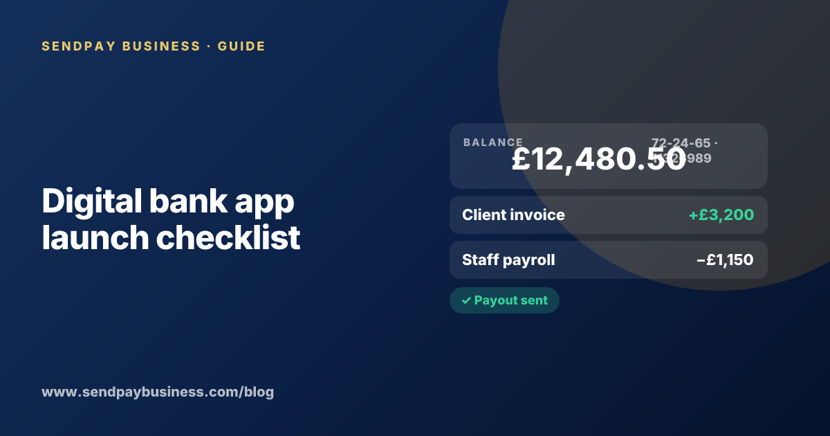 Digital bank app launch checklist