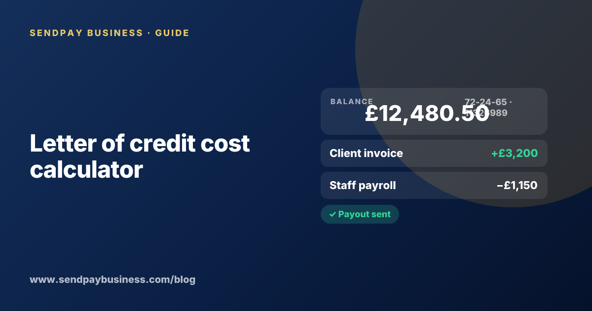 Letter of credit cost calculator