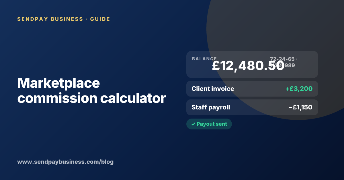 Marketplace commission calculator