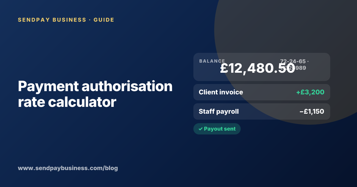 Payment authorisation rate calculator