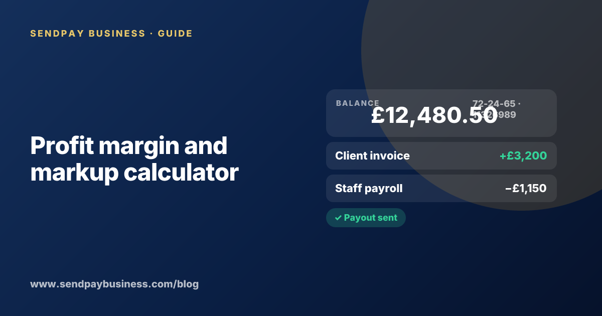 Profit margin and markup calculator