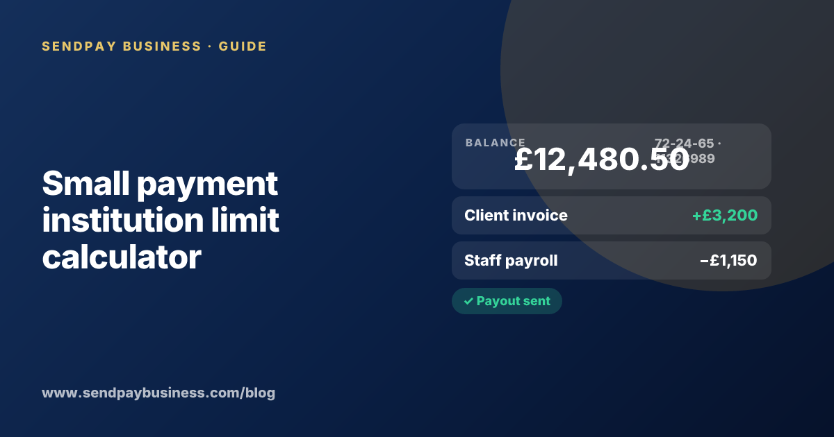 Small payment institution limit calculator