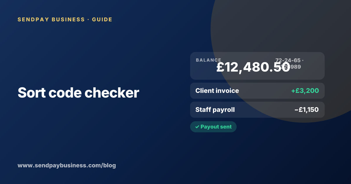 Sort code checker