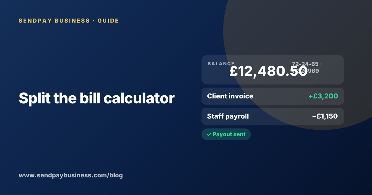 Split the bill calculator