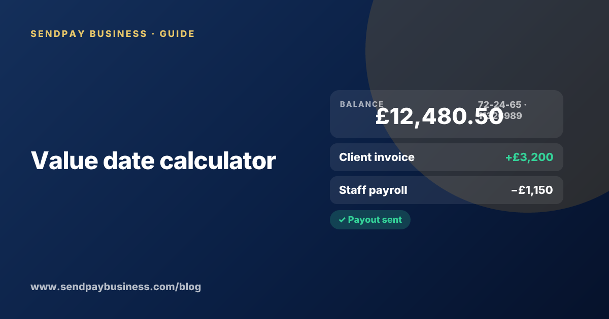 Value date calculator